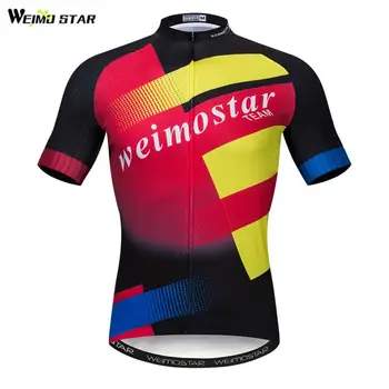 Weimostar Sports Cycling Jersey 2019 pro Team Мужская Велосипедная Одежда Летняя Майка для MTB Велосипеда с коротким рукавом, Быстросохнущая Велосипедная рубашка