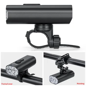 Подъемные фары для переднего света велосипеда, USB-велосипедный фонарь, 2000лм, Велосипедная фара, 4800 мАч, Велосипедная лампа MTB для держателя секундомера