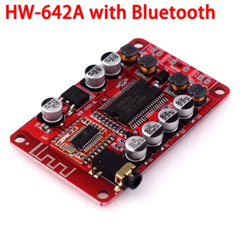 1шт HW-642A Bluetooth Цифровой усилитель Стерео 3,5 Функция выхода Цифровой стерео Аудио Плата Усилителя мощности DC 8,5-14V 2A