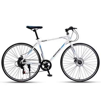 Дорожный велосипед Горный велосипед из алюминиевого сплава с регулируемой скоростью вращения, изогнутая ручка, дисковый тормоз для взрослых, противоскользящий