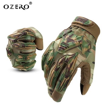 Армейские Военно-тактические перчатки OZERO Camo, Тренировки на открытом воздухе, Стрельба, Велосипед, Кемпинг, Перчатки с полными пальцами, Экипировка Для мужчин