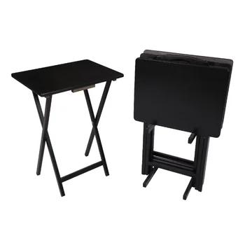 Столовый набор Mainstays Черный, из 5 предметов, складной поднос для телевизора, 19 x 15 x 26 дюймов