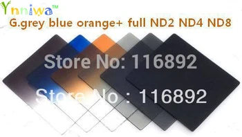 6 шт. цветной фильтр Постепенный серый синий оранжевый + полный ND2 ND4 ND8 пятый для cokin p + + номер для отслеживания