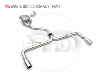 Выпускной коллектор из нержавеющей стали HMD Downpipe Подходит для клапана автоматической модификации VW Golf 6 MK6 Scirocco