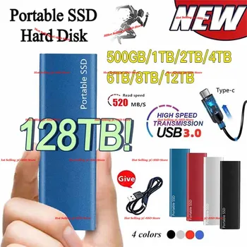 Новый 1 ТБ M.2 SSD 500 ГБ 2 ТБ 4 ТБ 16 ТБ Type-C 1 ТБ Внешний жесткий диск Usb 3,1 Мобильные твердотельные жесткие диски для Ноутбуков/mac