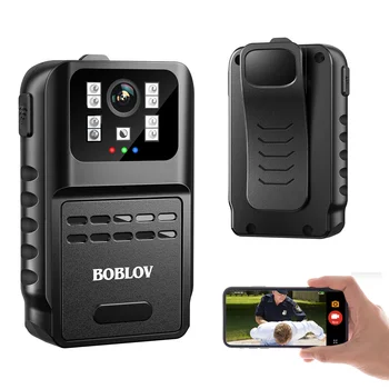 Мини-камера BOBLOV WIFI 1080P Носимая Карманная Маленькая Видеокамера Аудио-Видеомагнитофон Управление приложением Наблюдение Полицейская камера для Тела
