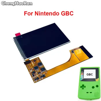 Комплекты ЖК-экранов с IPS подсветкой ChengHaoRan для игровой консоли Nintendo GBC с ЖК-экраном высокой освещенности для GBC с 6-уровневой яркостью