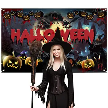 Декорации на Хэллоуин, 3,6x5,9 футов, фон для фотосъемки на тему Хэллоуина, Принадлежности для вечеринок, фон