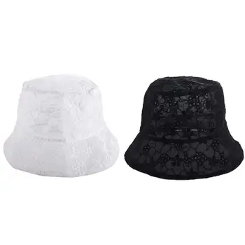 Корейская тонкая солнцезащитная летняя шляпа с сетчатым тазиком, однотонные шапочки, полая кружевная панама, солнцезащитная кепка, женские шляпы