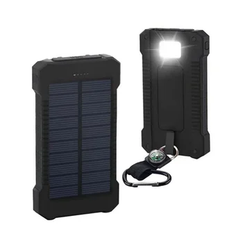Новый внешний аккумулятор емкостью 200 мАч, Солнечный блок питания, фонарик LEDSOS, быстрая зарядка, портативный водонепроницаемый банк питания для смарт-мобильного телефона