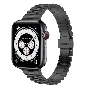 Ремешок для часов Apple Watch 44 мм 40 мм ремешок женский мужской из нержавеющей стали для iwatch se applewatch 6 5 4 3 42 мм 38 мм браслет