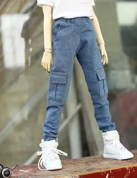 Одежда для куклы BJD, размер 1/3 1/4 SD17, размер дяди, джинсовый рефрижератор с несколькими карманами, уличный стиль, брюки-карго для несовершеннолетних, длинные брюки, аксессуары для куклы