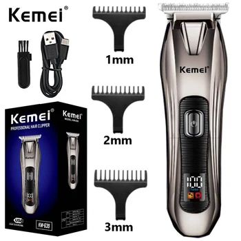 Профессиональная Машинка для стрижки Kemei KM-639, Перезаряжаемый Триммер для волос для мужчин-парикмахеров, Электробритва для бороды, Машинка для стрижки волос