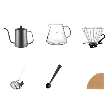 Кофейный набор ручной заварки, Аксессуары для кофе, Чайник для кофе, Портативный чайник с гусиной шеей, инструменты для Кемпинга, инструменты для Бариста