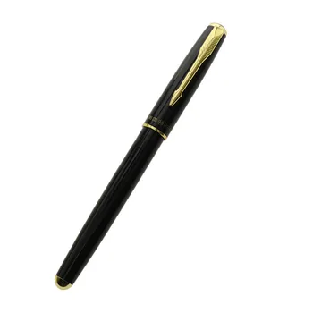 Авторучка от лучшего бренда, Стандартный наконечник 0,5 мм, Черная ручка, Золотые аксессуары, Канцелярские принадлежности для студентов, Офисная ручка для письма, подпись