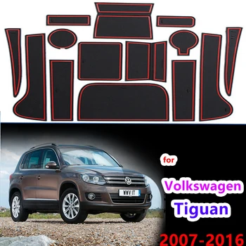 Противоскользящий Резиновый коврик для прорези ворот Volkswagen VW Tiguan 5N 2007 2008 2009 2010 2011 2012 2013 2014 2015 2016 Коврик для дверного паза