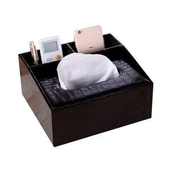 Оптовая продажа, индивидуальная кожаная коробка для салфеток, многофункциональный бумажный ящик, чайный столик в гостиной, дистанционное хранение