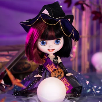 ICY DBS Blyth Doll Набор для Хэллоуина, Матовая кукла-ведьма со Смайликом, аниме-девушка 1/6 BJD