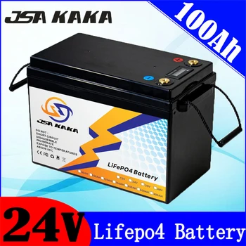 24v 100ah lifepo4 литий-железо-фосфатная Батарея Солнечный Гольф-автомобиль Водонепроницаемый Аккумулятор для RV инвертора, солнечной системы, лодочного мотора