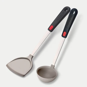 Сковорода с антипригарным покрытием, Силиконовая лопатка, Термостойкая бытовая посуда из нержавеющей стали, пригодная для приготовления пищи