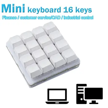 Механическая клавиатура с 16 Клавишами Usb Rgb Mini Gaming Пользовательские клавиатуры для макропрограммирования Белый Macropad для Sayodevice G0r3