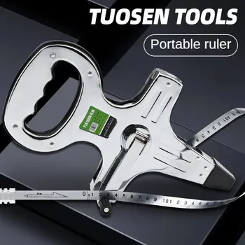 Рулетка TUOSEN-Сверхпрочная стальная рама, прозрачные весы, не запутывающаяся рулетка, выдвижная