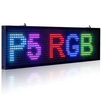 34 см p5 мм RGB светодиодная вывеска Полноцветная многоцветная Программируемая прокрутка Сообщения Светодиодный дисплей на нескольких языках