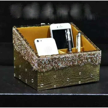 Алмазный настольный ящик для хранения, Модные креативные коробки для дома, для автомобиля, многофункциональные