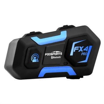 Fodsports FX4 Pro Мотоциклетный Домофон Мото Bluetooth гарнитура для шлема Наушники Intercomunicador 4 Всадника Стерео наушники FM
