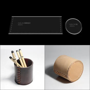 Студенческий держатель для ручек акриловый прозрачный шаблон diy кожаный инструмент ручной работы, форма для шитья, дизайн рисунка
