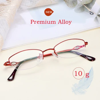 YIMARUILI Ультралегкие Очки для чтения при близорукости из сплава с небольшим лицом, полукадра, оптические рецептурные очки для глаз, оправа для женщин, F3039