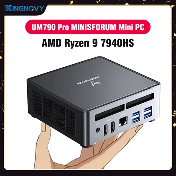 UM790 Pro AMD Ryzen 9 7940HS Ryzen 7 7840HS Мини ПК для геймеров 2 * DDR5 5600 МГц 2 * PCIE4.0 2 * USB4.0 Windows 11 Компьютер HTPC WiFi6E BT5.3