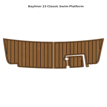 Bayliner 23 Классическая Платформа для плавания, Подножка для лодки, EVA Пена, Тиковая Палуба, Коврик для пола