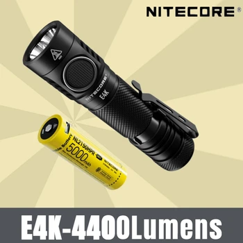 NITECORE E4K 4400 люмен Перезаряжаемый EDC фонарик с аккумулятором NL250 5000 мАч