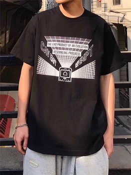 CAVEMPT C.E Классическая футболка с 3D принтом и круглым вырезом и коротким рукавом Для мужчин и женщин японского модного бренда