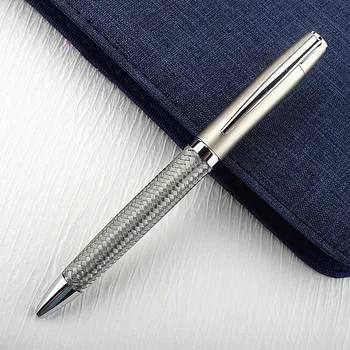 Роскошная шариковая ручка в стиле плетения из стальной проволоки, коммерческие металлические шариковые ручки для школы, офисная шариковая ручка