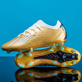 Высококачественные модные золотые ботинки, футбольные бутсы 