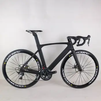 Дисковый тормоз полный внутренний цикл кабеля велоспорт Аэро Дорожный Велосипед TT-X34 Алюминиевое Колесо Скрытый Кабель SHI R8000 groupset алюминиевые колеса